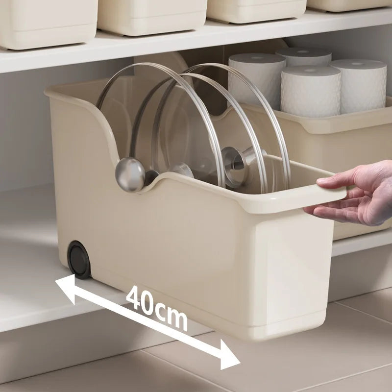 Kitchen Sundry Storage Case with Wheels Seasoning Bottle Vegetable Storage Container Kitchen Closet Organizer Make Up Organizer