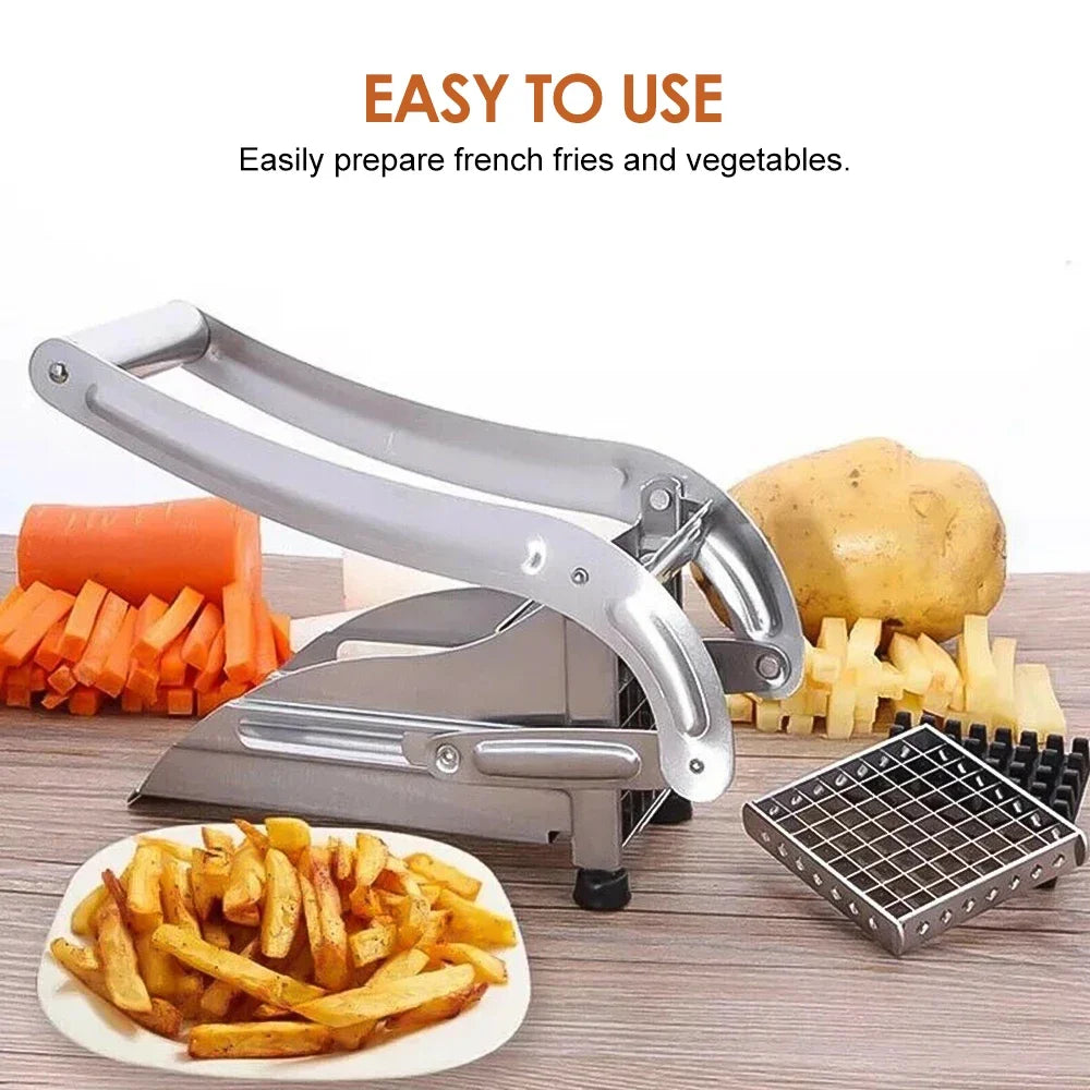 2023 Stainless Steel Potato Slicer Potato Cutter French Fries Cutter Machine For Kitchen Manual Vegetable Cutter Kitchen Gadgets