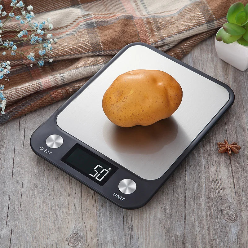 Kitchen Scale 5/10/15Kg Weighing Food Coffee Balance Digital Scales Stainless Steel Design Cooking and Baking Measuring Tools