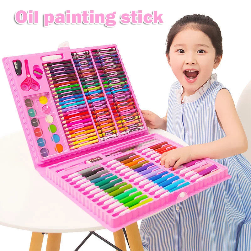 42/86pcs Drawing Set Non Toxics Crayon Arte Easy Hold Color Pen Safe for Children Kids Painting Tools Drawing Kit Stationery