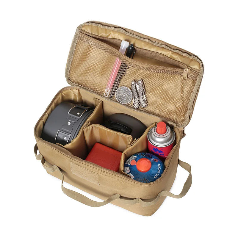 Outdoor Tool Bags Camping Gas Tank Storage Bag Large Capacity Ground Nail Gas Canister Picnic Cookware Multifunction Kit Bags