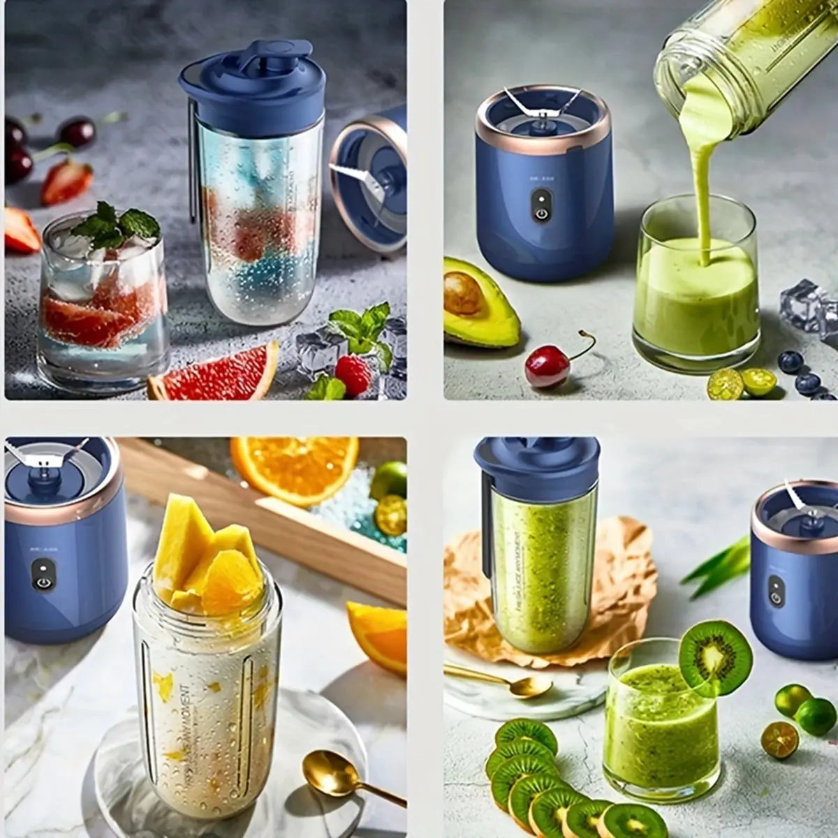 1PCS Juice Extractor Juice Cup Portable Rechargeable Small Juice Cup Home and Outdoor Multifunctional Juice Mixing