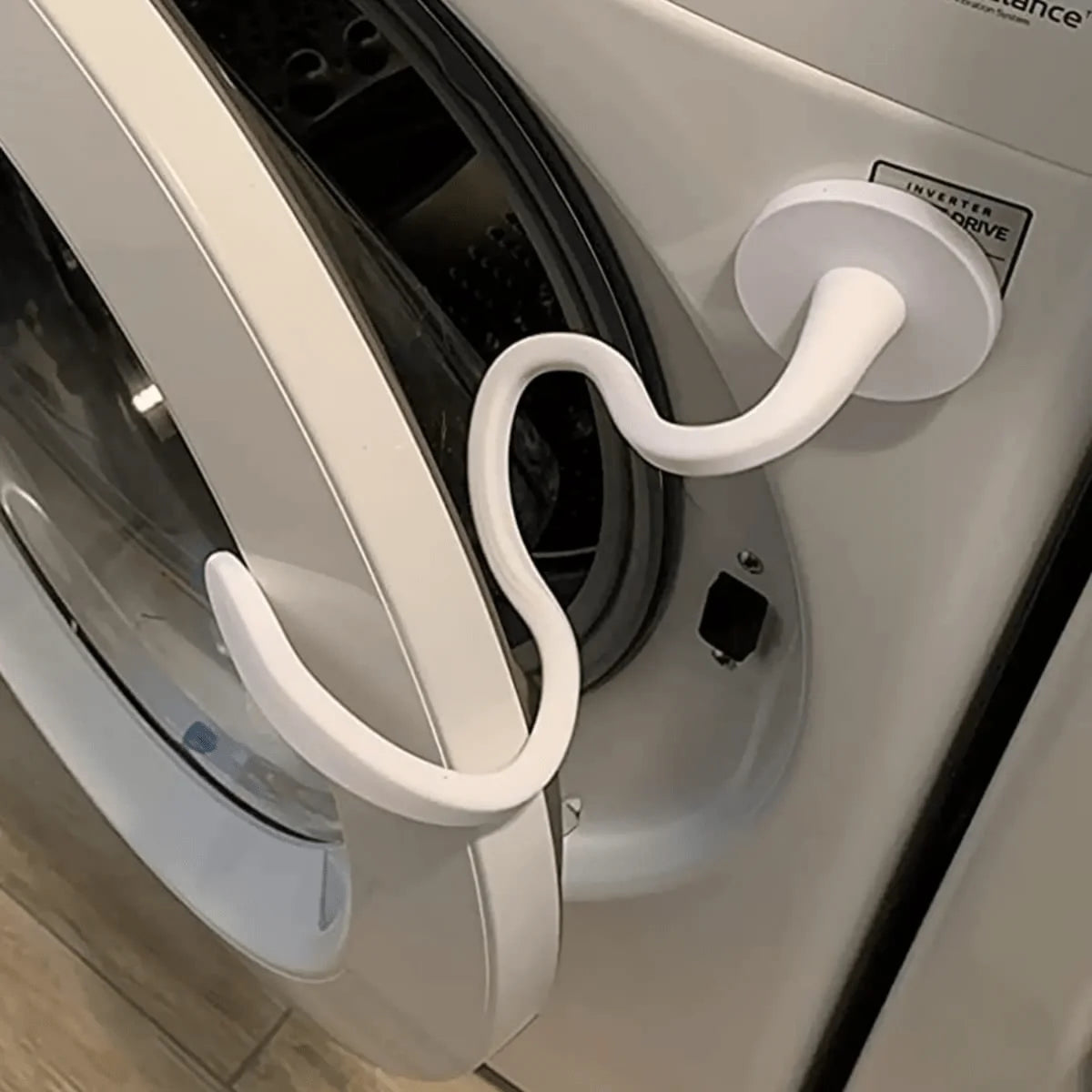 Magnetic Washer Door Prop-Stabilizer for Front Load Machines-Easy-Install, Flex Design-Fits Most Washers & RV Laundry Doors