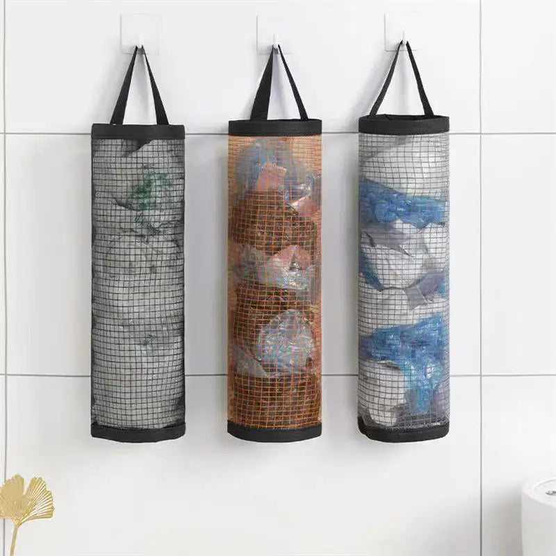 1PCS Garbage Bag Storage Kitchen Storage Bag Wall-mounted Plastic Large-capacity Storage Bag for Easy Organization Space Saving