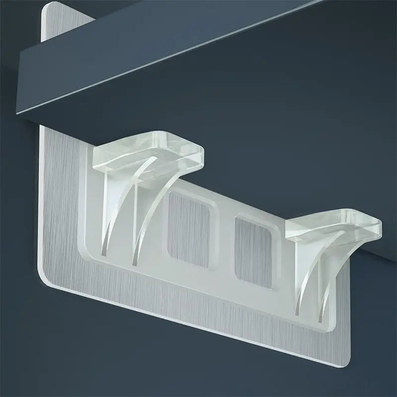 6/12pcs Wardrobe Divider Brackets Non-Marking Sticky Kitchen Cabinet Divider Brackets Anti-Side Slip Layer Support Brackets