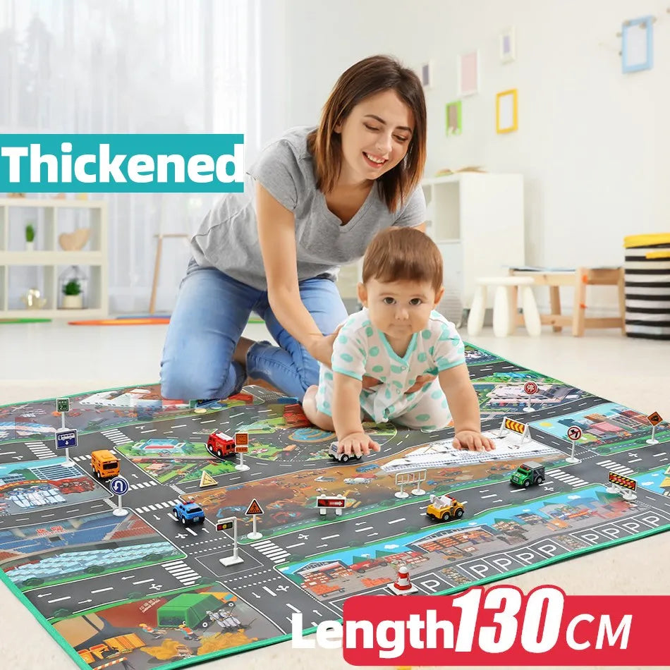 Kids Mat Children Farm Animal Playmat Baby Non-Toxic Toys Toddler Dinosaur Portable Carpet Interactive Picnic Rugs 100x130cm