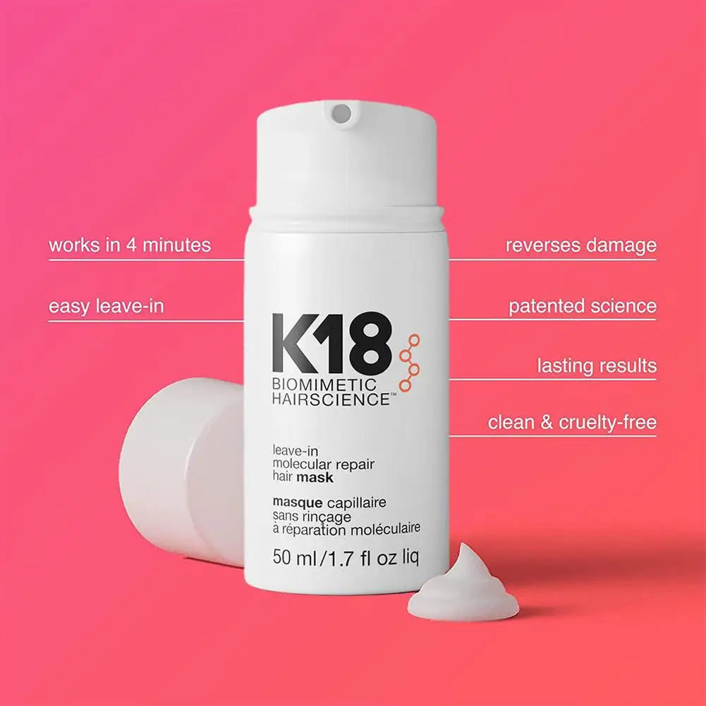 K18 Leave-In Molecular Repair Hair Mask Softens Restores Damaged Hair Deep Keratin Treatment for Hair and Scalp Hair Care