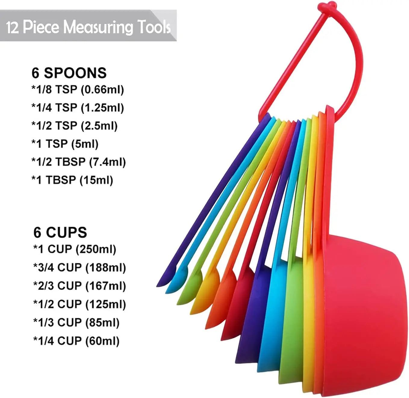 Measuring Spoon Cup Set 1 1/2 1/3 1/4  Kitchen Gadgets Bakeware Measuring Tools Scales kichen acceesories coffeeware teaware