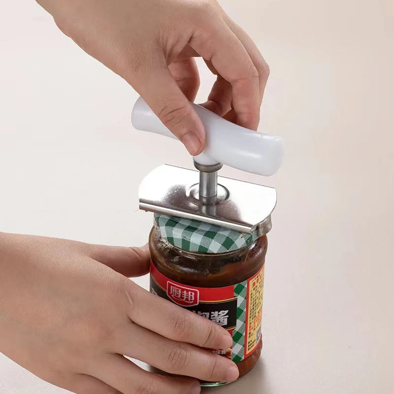 Multi-function Bottle Cap Opener Stainless Steel Adjustable Lids Off Jar Opener Labor-saving Screw Can Opener for Kitchen Gadget