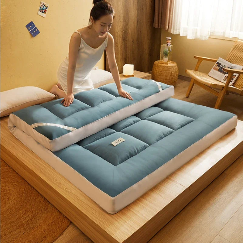 Soft Comfortable Fold Single Double Tatami Mattress Adults Bedroom Thick 10cm Topper Tatami Mattress Twin Queen King Size Mats