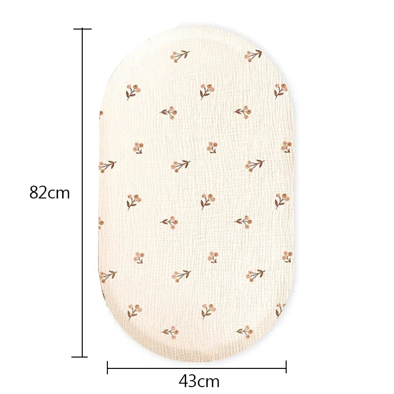 Baby Bassinet Sheet Ultra Soft Fitted Sheet Universal Fit for Bassinets Baby Cradle Moses Basket Oval Rectangle Pad/Mattress