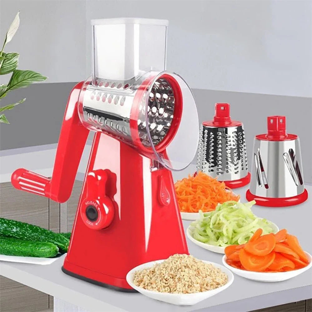 Vegetables Slicer Rotary Mandoline Vegetable Fruit Cutter Slicer Shredder Cheese Chopper Grater Food Processor Kitchen Gadget