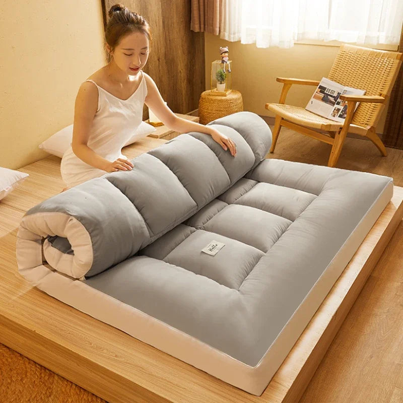 Soft Comfortable Fold Single Double Tatami Mattress Adults Bedroom Thick 10cm Topper Tatami Mattress Twin Queen King Size Mats