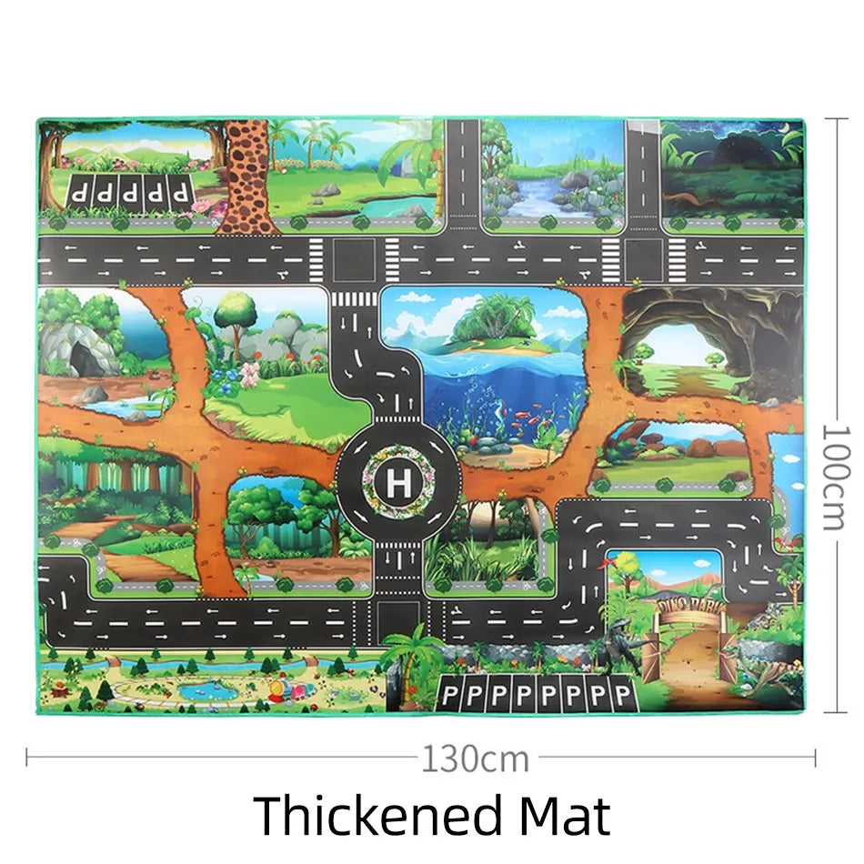 Kids Mat Children Farm Animal Playmat Baby Non-Toxic Toys Toddler Dinosaur Portable Carpet Interactive Picnic Rugs 100x130cm