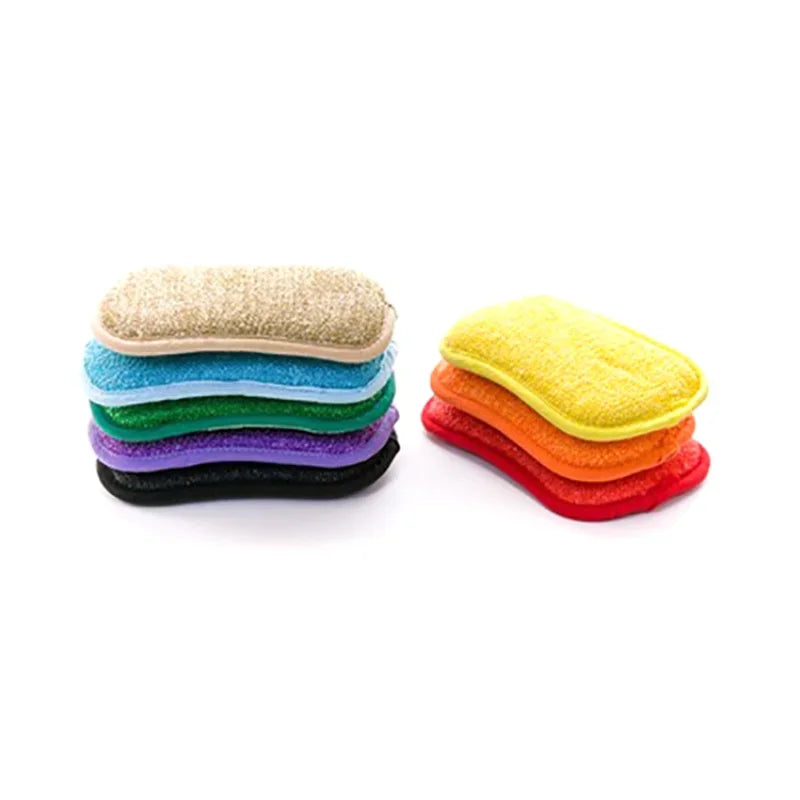 5/10PCS Scrub Sponges for Dishes Non-Scratch Microfiber Sponge Non Stick Pot Cleaning Sponges Kitchen Tools Wash Pot Gadgets