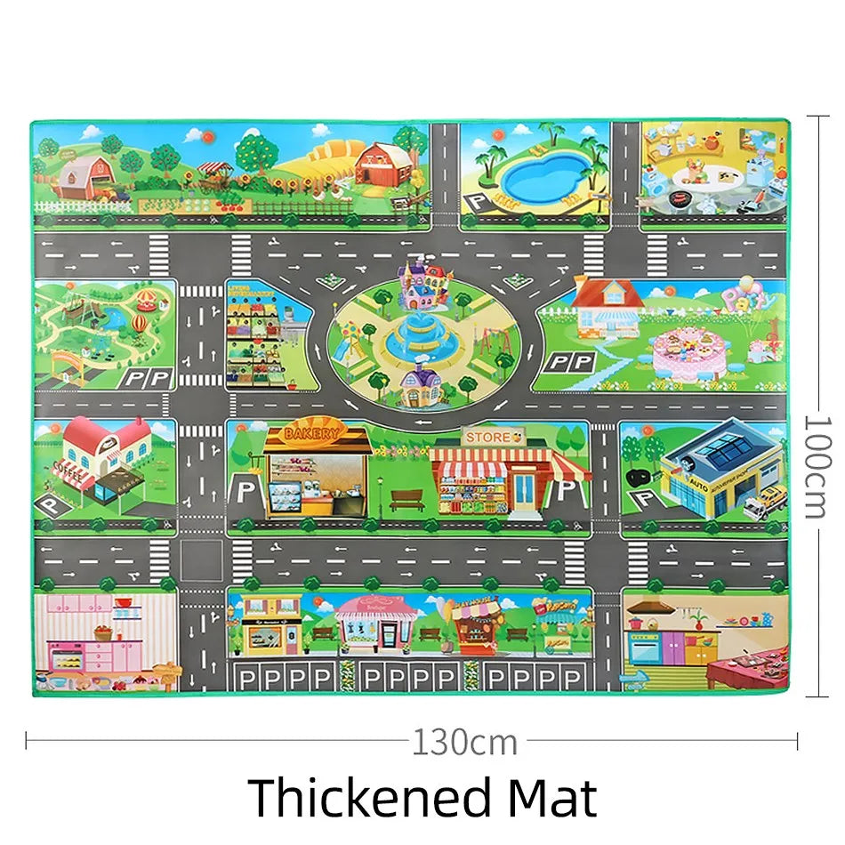 Kids Mat Children Farm Animal Playmat Baby Non-Toxic Toys Toddler Dinosaur Portable Carpet Interactive Picnic Rugs 100x130cm