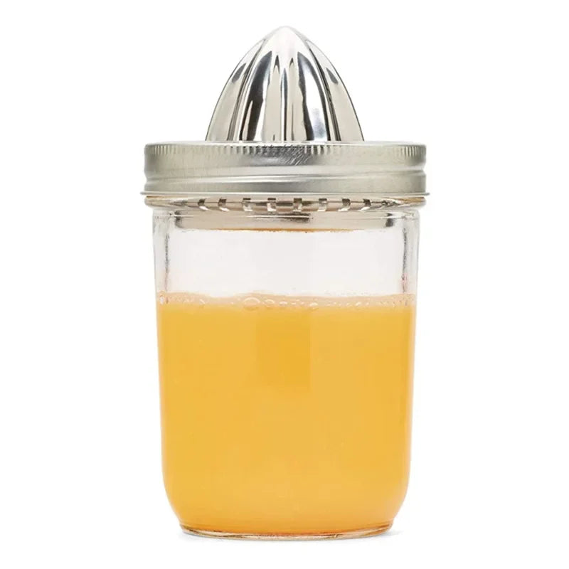 1pc Stainless Steel Citrus Juicer Cover For Mason Jar, Wide Mouth, MetalJuicing Tool, Kitchen Supplies