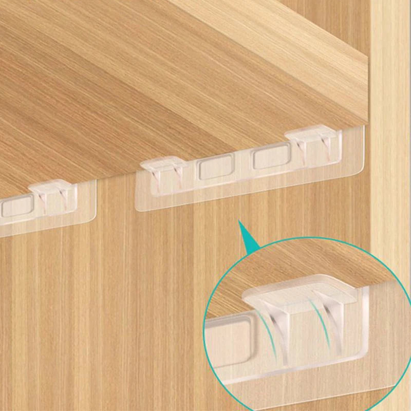 6/12pcs Wardrobe Divider Brackets Non-Marking Sticky Kitchen Cabinet Divider Brackets Anti-Side Slip Layer Support Brackets