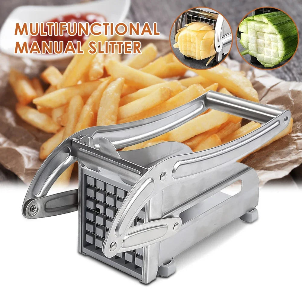 2023 Stainless Steel Potato Slicer Potato Cutter French Fries Cutter Machine For Kitchen Manual Vegetable Cutter Kitchen Gadgets