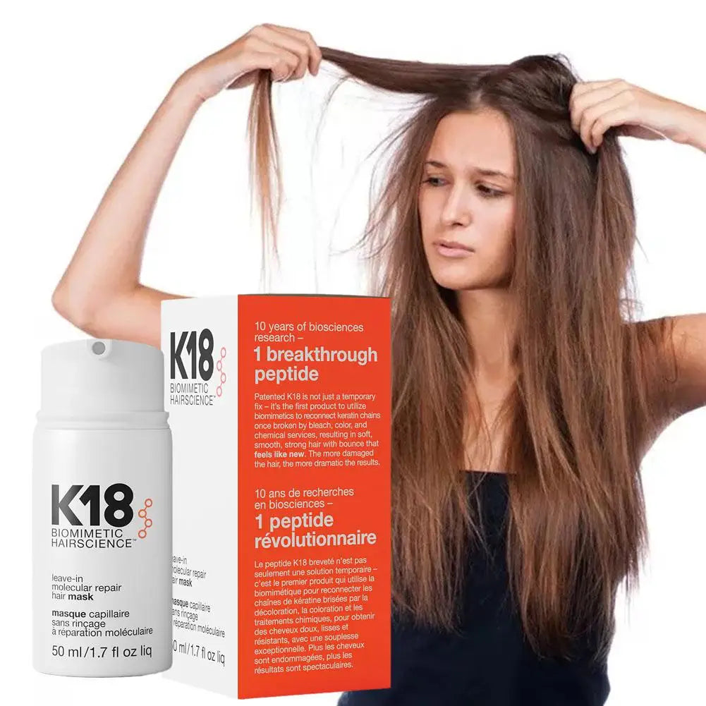 K18 Leave-In Molecular Repair Hair Mask Softens Restores Damaged Hair Deep Keratin Treatment for Hair and Scalp Hair Care