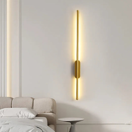 80cm 60cm Strip LED Living Room Wall light Modern Nordic Sofa background Full copper Bedroom Bedside wall light AC85-265V