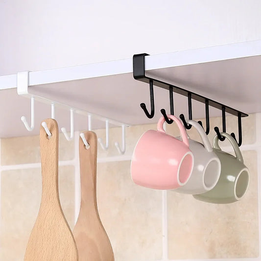 Kitchen iron hooks traceless nail free cabinets hanging cabinets storage hangers bedroom wardrobes storage organization hooks