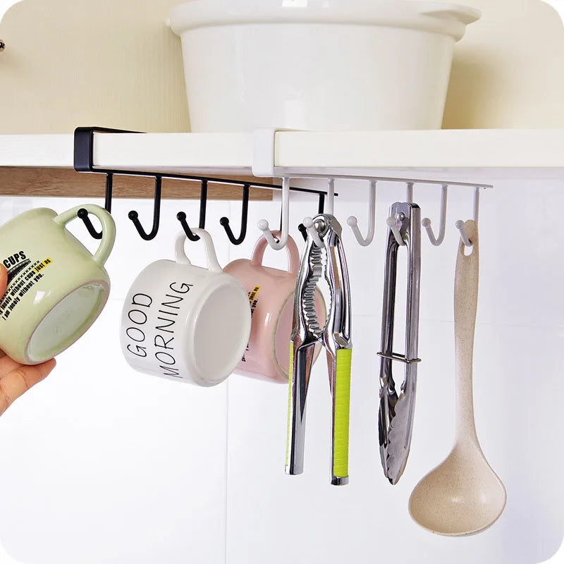 Kitchen iron hooks traceless nail free cabinets hanging cabinets storage hangers bedroom wardrobes storage organization hooks