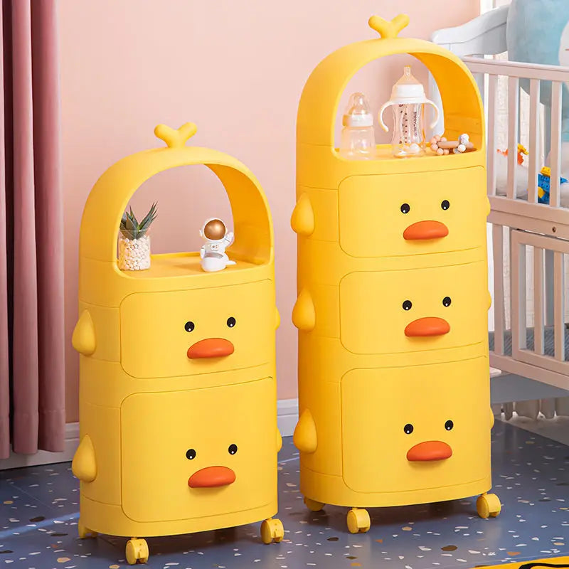 Cartoon Bedside Table Children's Storage Cabinets Finishing Rack Cabinet Cosmetic Organizers Sundries Sorting Bedroom Furniture