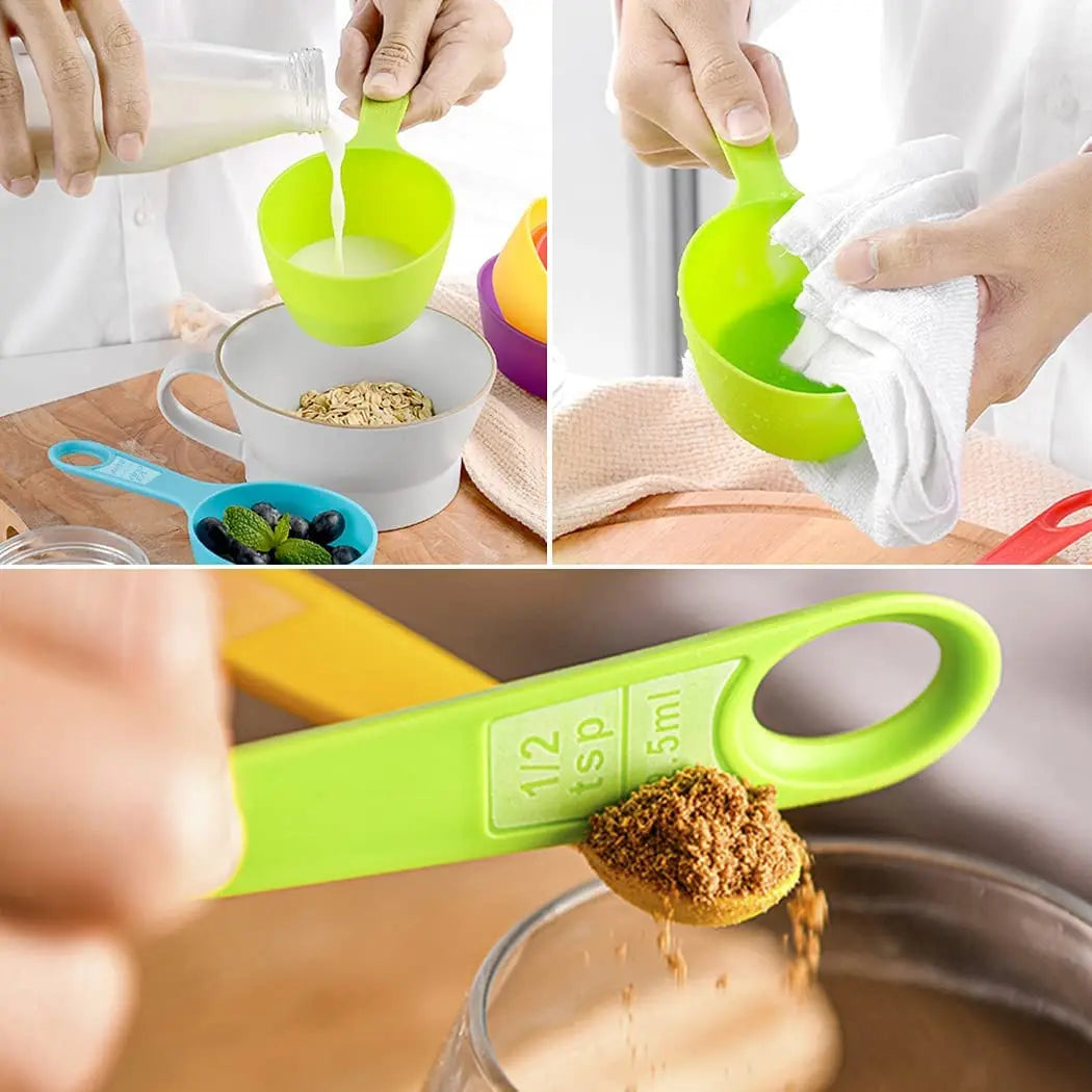 Measuring Spoon Cup Set 1 1/2 1/3 1/4  Kitchen Gadgets Bakeware Measuring Tools Scales kichen acceesories coffeeware teaware