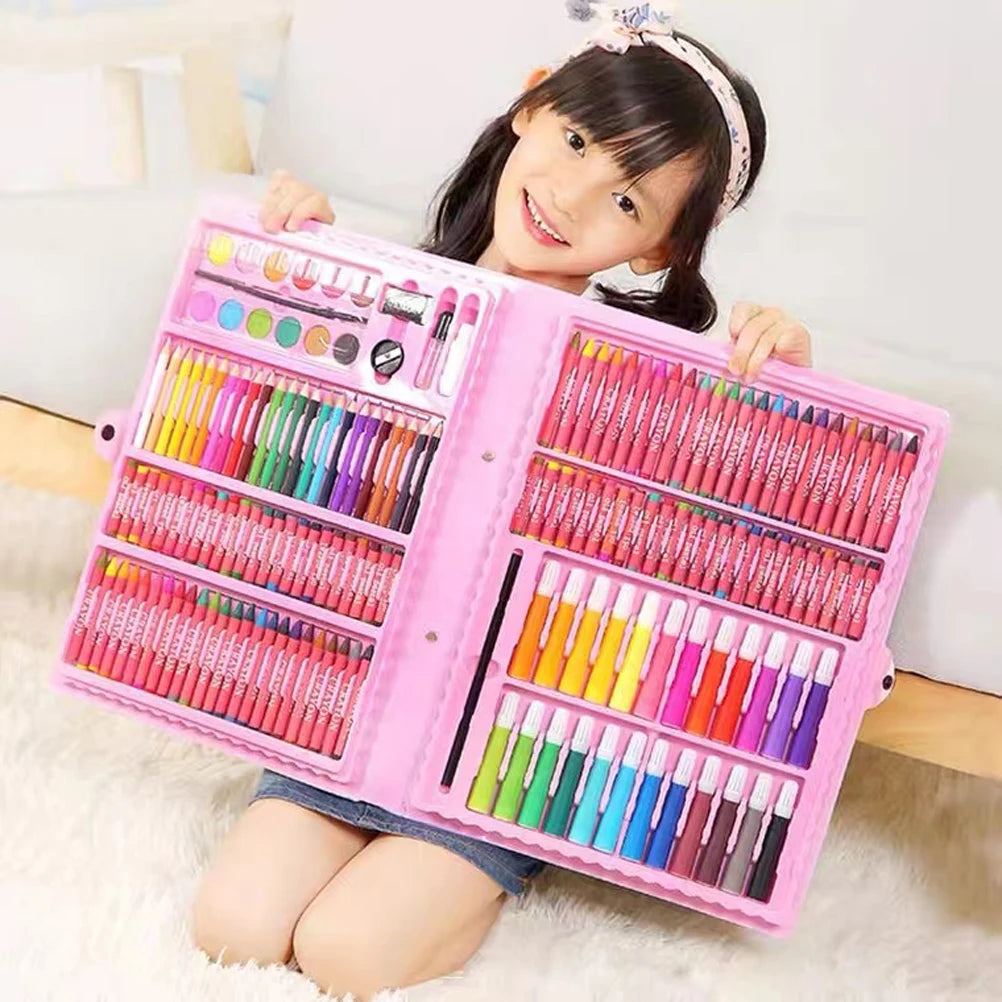 42/86pcs Drawing Set Non Toxics Crayon Arte Easy Hold Color Pen Safe for Children Kids Painting Tools Drawing Kit Stationery