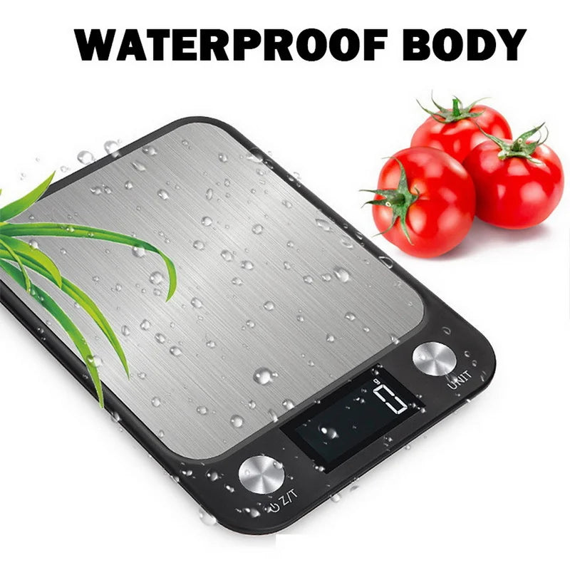 Kitchen Scale 5/10/15Kg Weighing Food Coffee Balance Digital Scales Stainless Steel Design Cooking and Baking Measuring Tools