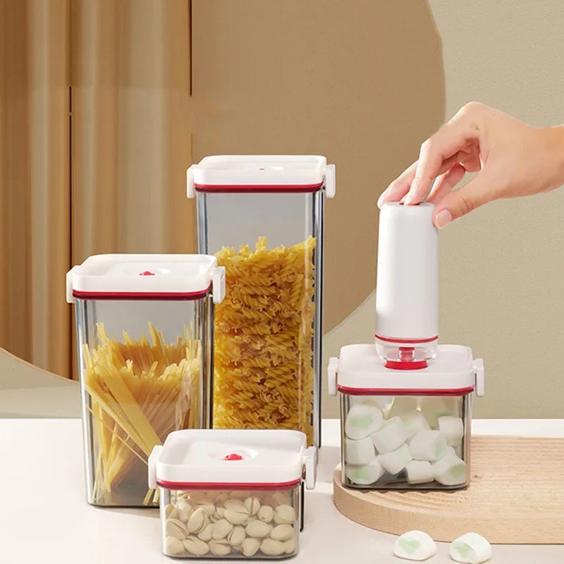 Vacuum Food Storage Containers Fridge Sealed Leakproof Container with Lids Large Capacity Food Dispenser Kitchen Organization