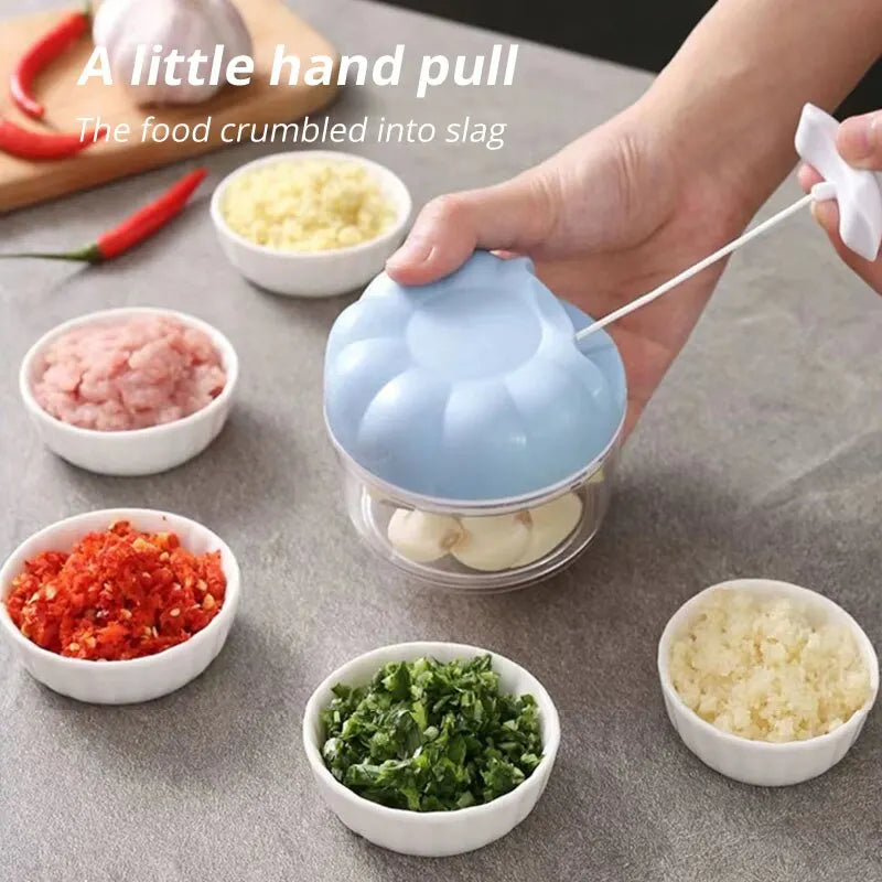 1pc Blue/Pink Manual Garlic Masher Hand Pull Kitchen Household Type Garlic Blender Braised Minced Garlic Kitchen Gadgets