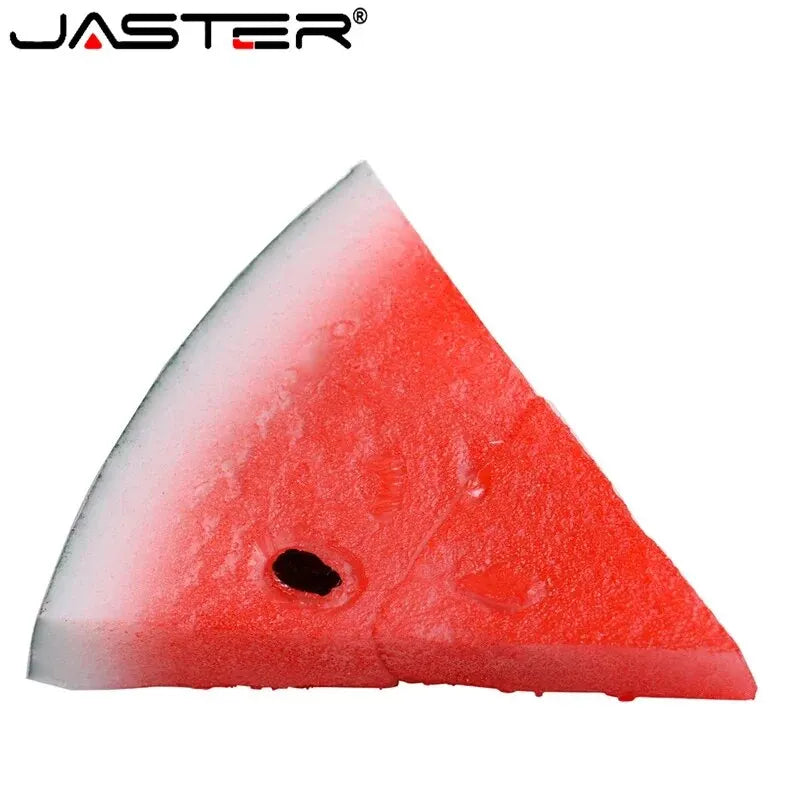 JASTER Watermelon USB Flash Drive 64GB Cute Fruit Memory Stick 32GB Creative Gifts For Kids Pen Drive 16GB Red External Storage