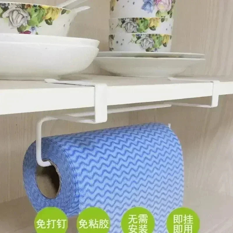 NonPunching Kitchen Household Multifunctional Toilet Holder Paper Roll Tool Minimalist Organization PaperTowel Clothes Hat Hooks