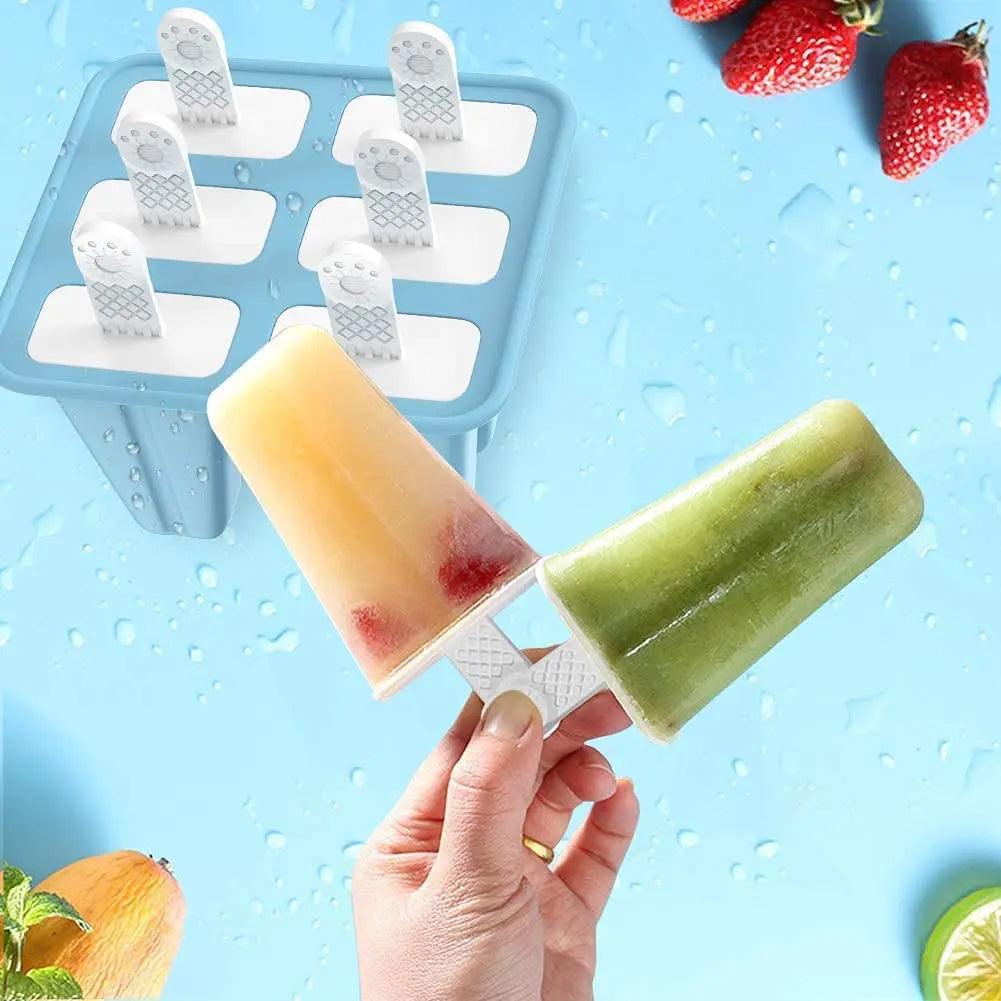 Popsicle Molds 6 Pieces Silicone Ice Pop Molds BPA Free Popsicle Mold Reusable Easy Release Ice Pop Make