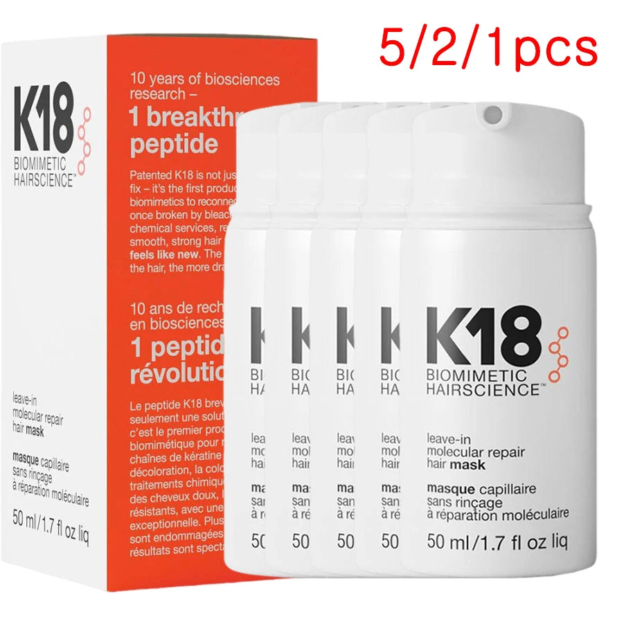 K18 Leave-In Molecular Repair Hair Mask Softens Restores Damaged Hair Deep Keratin Treatment for Hair and Scalp Hair Care