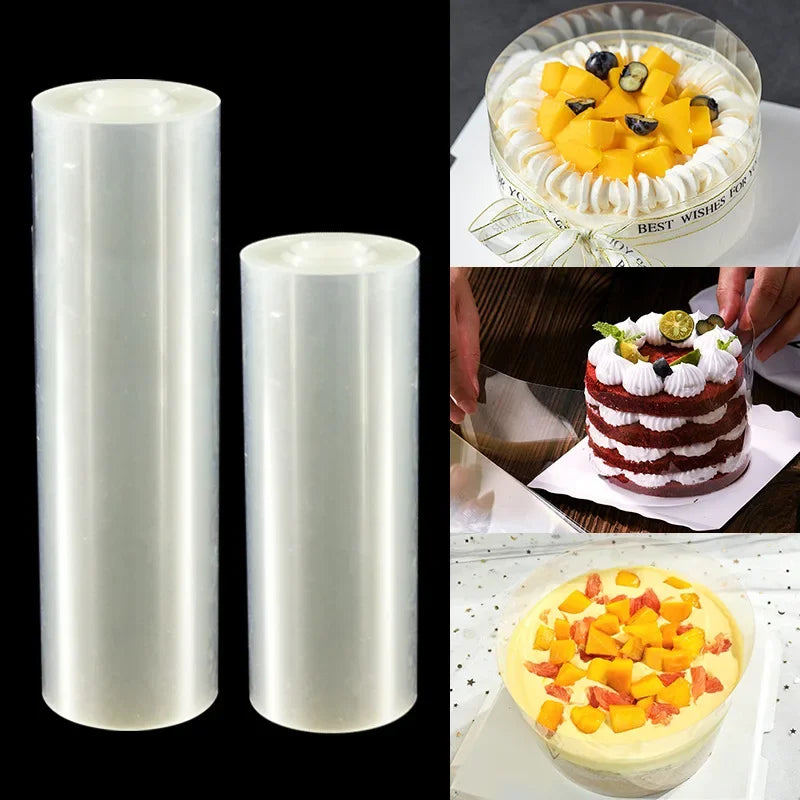 10M Acetate Roll Cake Collar Transparent Mousse Cake Surround Film DIY Chocolate Cake Decoration Tool Dessert Sheet Strip