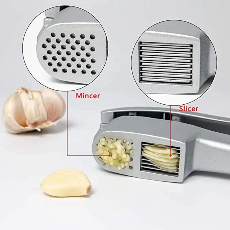 Multifunctional Garlic Press Chopper Zinc Alloy Slicer Crusher Peeler Manual Kitchen Hacking Gadgets